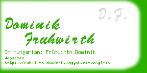 dominik fruhwirth business card
